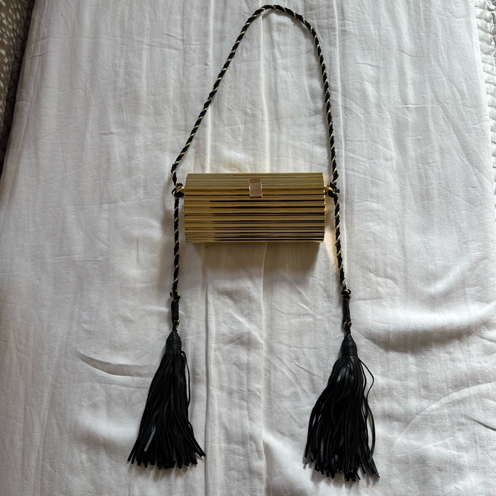 Vintage gold clutch bag
